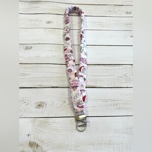 Festive Pink Santa Kids Lanyard